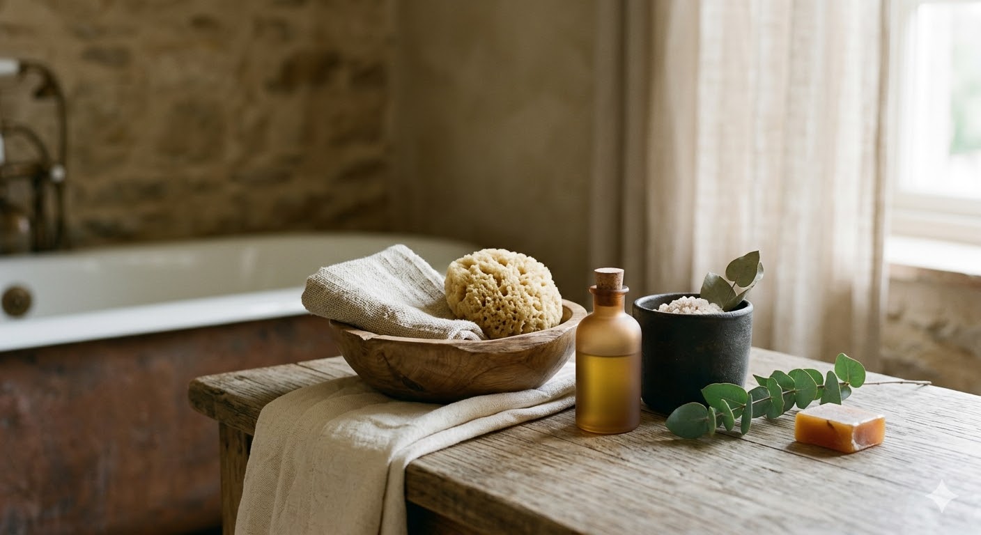 naturalne akcesoria, szczotki, masażery, mydelniczki, dozowniki do mydła decobali