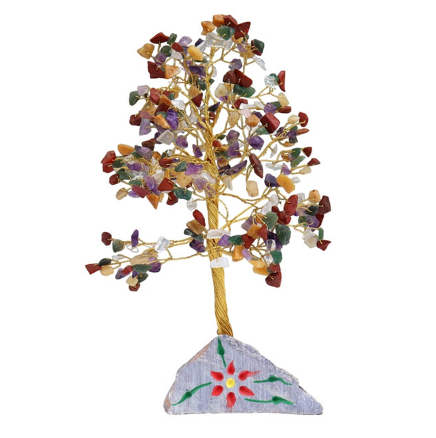 Drzewko z kamieniami szlachetnymi - Mix | 320 kamieni decobali.pl