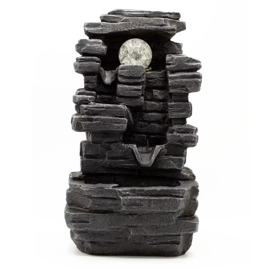 Fontanna pokojowa Skalna Kaskada z kulą dekoracyjną