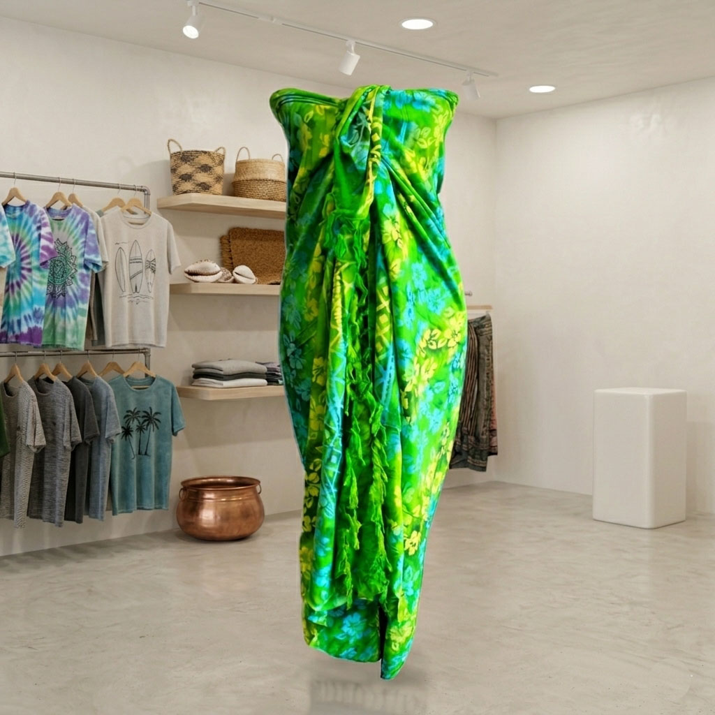 Zielony sarong na manekinie w sklepie decobali.pl