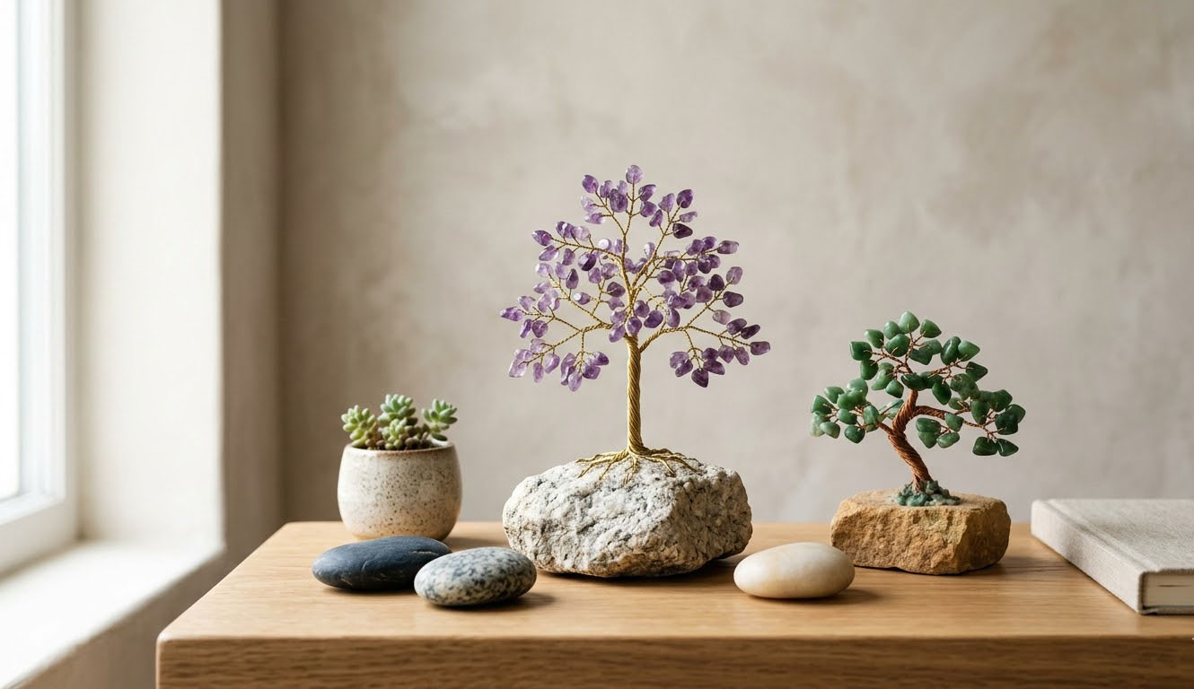 kamienie naturalne, dekoracyjne oraz drzewka szczęścia decobali