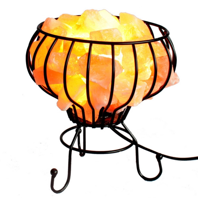 Lampa Solna w Metalowym Koszu - Niski Kosz z solą decobali.pl