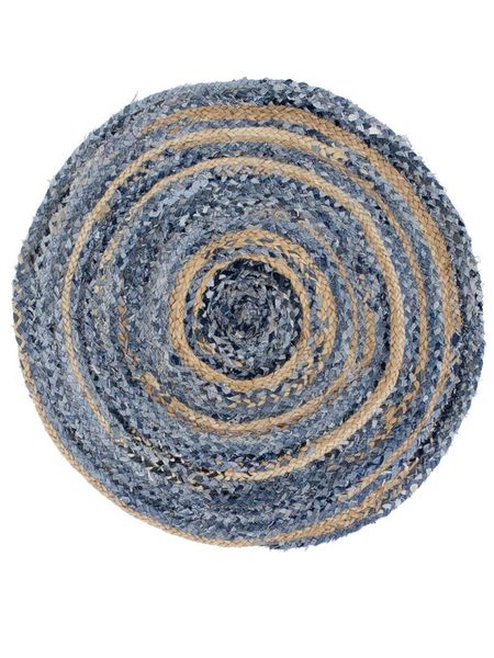 Dywan z Juty i Dżinsu - Okrągły 90 cm