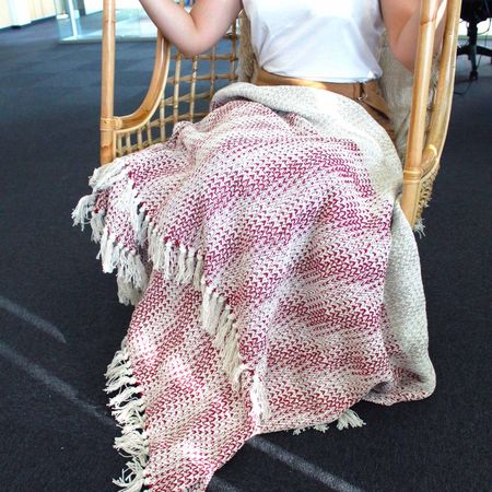 Bawełniana Narzuta Boho - Ruby Two Tone