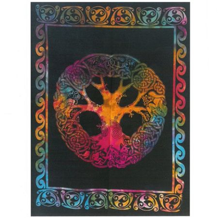 Bawełniane Tkaniny Ścienne - Tree with Adam & Eve