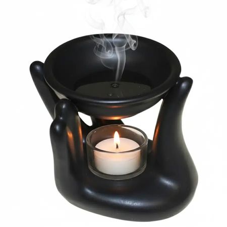 Ceramiczny kominek zapachowy - Czarna dłoń
