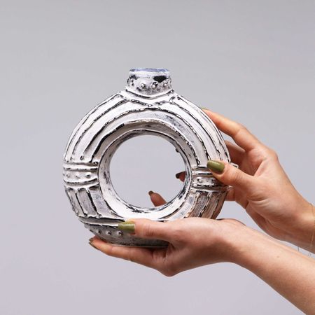 Wazon Dekoracyjny Ceramiczny z Bali - Okrąg 18 cm