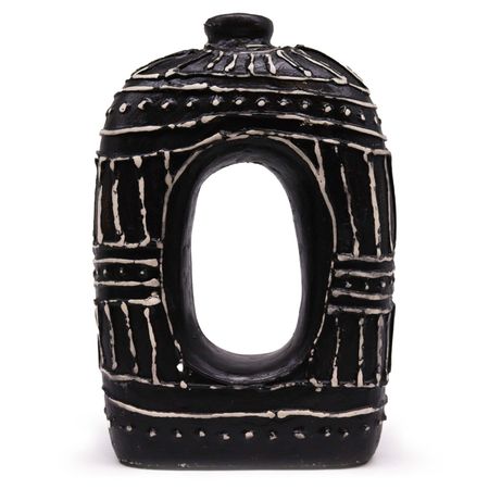 Wazon Ceramiczny z Bali - Owal z dziurą 30 cm