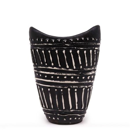 Wazon Dekoracyjny Ceramiczny z Bali - W kształcie U