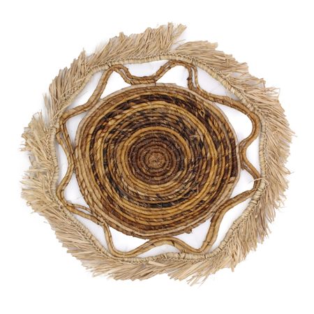 Dekoracja ścienna z trawy morskiej - Spiralna
