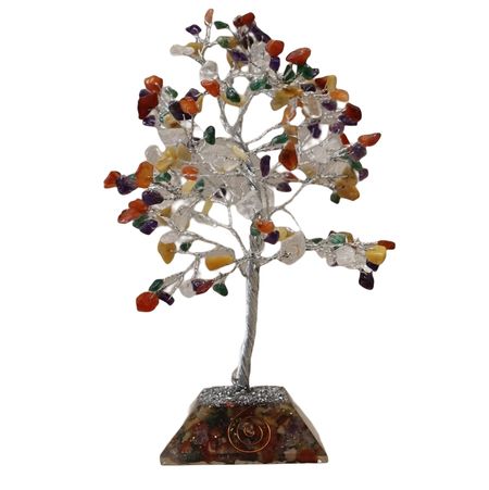 Drzewko Szczęścia z Orgonitem - Mix Kamieni | 160 kamieni