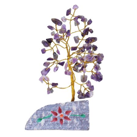 Drzewko z kamieniami szlachetnymi - Ametyst | 80 kamieni