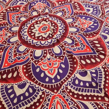 Duża okrągła mandala na ścianę 180 cm w kolorach różu i fioletu