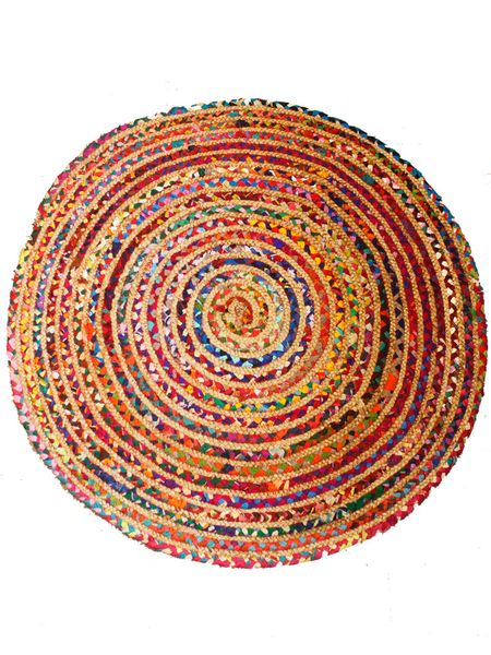 Dywan z Juty i Bawełny - Okrągły 90 cm