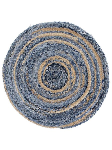 Dywan z Juty i Dżinsu - Okrągły 120 cm