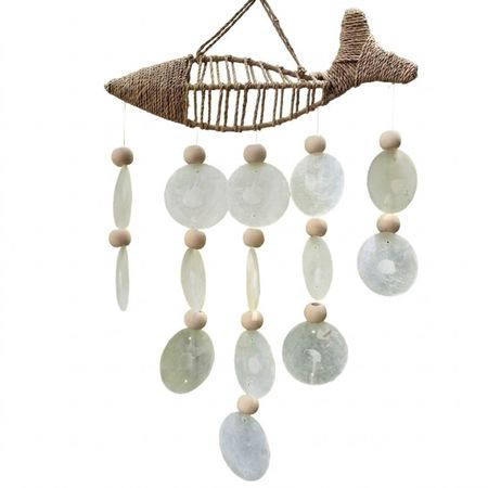 Dzwonek wietrzny - Ryba z muszli i rafii