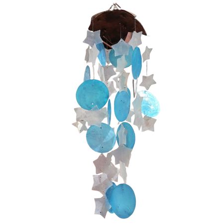 Dzwonek Wietrzny Z Kokosem - Blue and White