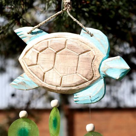 Dzwonek wietrzny - Żółw z muszli capiz