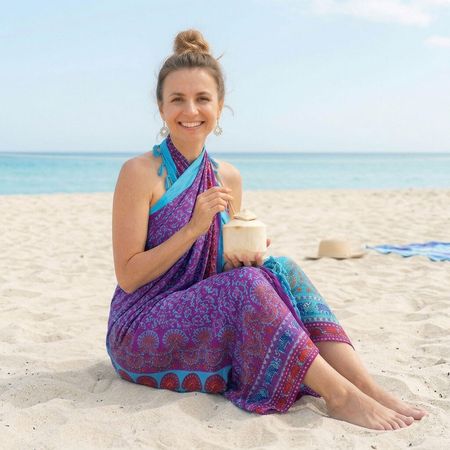 Indonezyjski sarong mandala - Fioletowy
