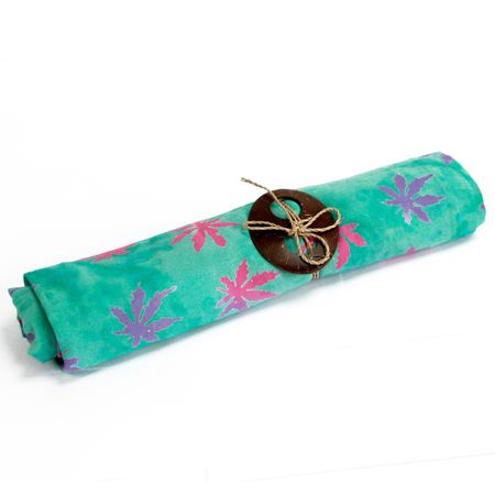 Indonezyjskie Sarongi - Tropikalne Liście - Zielony