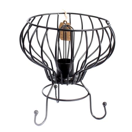 Lampa Solna w Metalowym Koszu - Niski Kosz