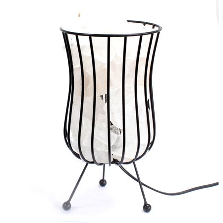 Lampa Solna w Metalowym Koszu - Wysoki Kosz z solą