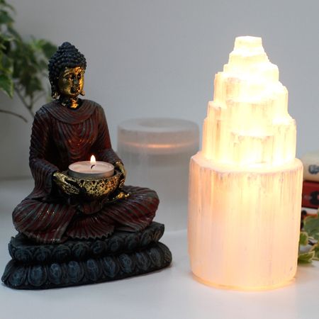 Lampa z selenitu - Wieża 20 cm