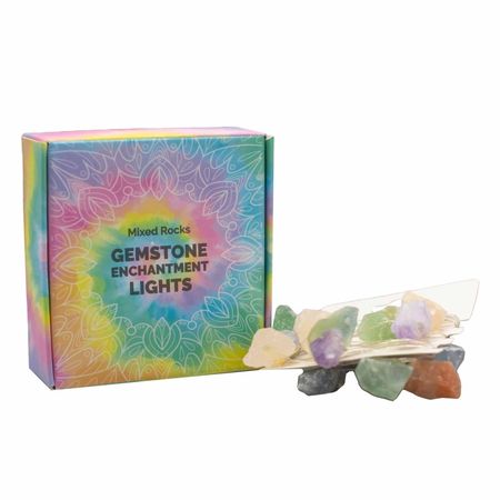 Lampki z kamieni szlachetnych - Mix kamieni.