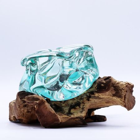 Misa szklana w drewnie - Forma organiczna