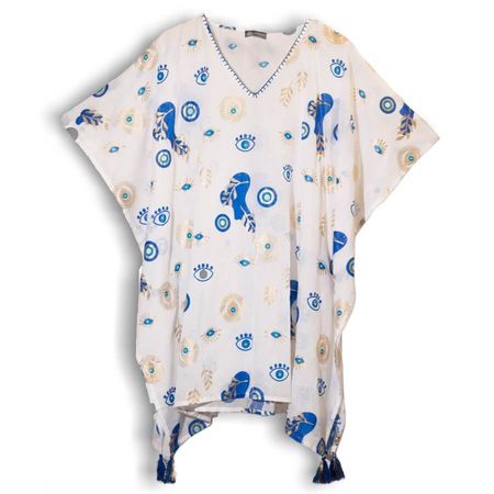 Narzutka Nomad Sari - Niebieskie wzorki