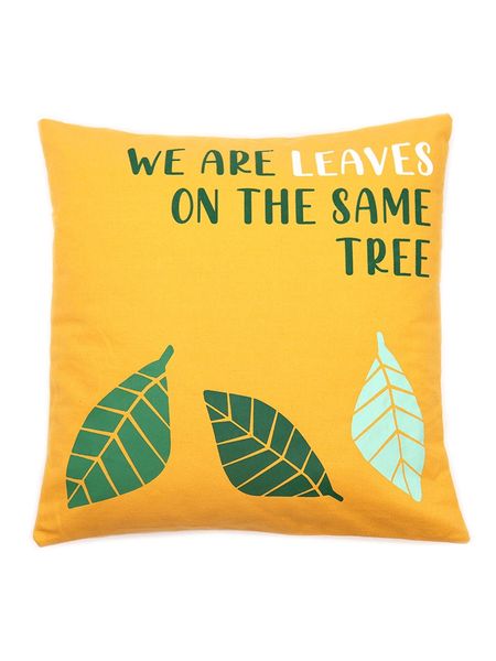 Poszewka Bawełniana z Nadrukiem - Yellow