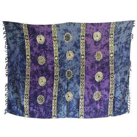 Sarongi z Bali - Szczęśliwe Monety - Filoletowy