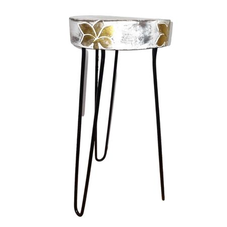 Stojak z Drewna Albasia - Bielony