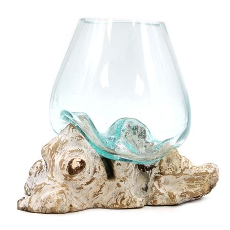 Szklana Misa Wtopiona w Drewno - Duża Misa 2