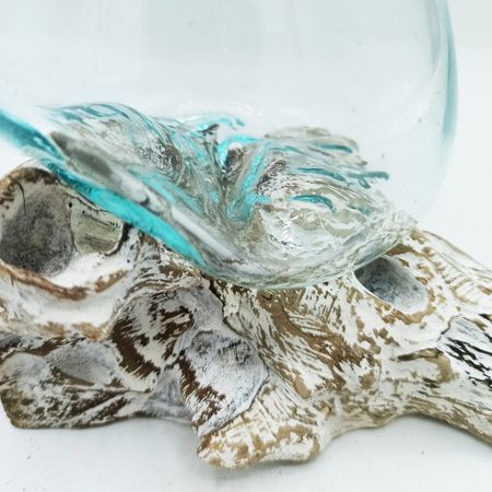 Szklana Misa Wtopiona w Drewno - Mała Misa