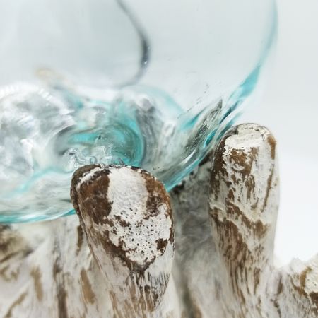 Szklana Misa Wtopiona w Drewno - Średnia Misa