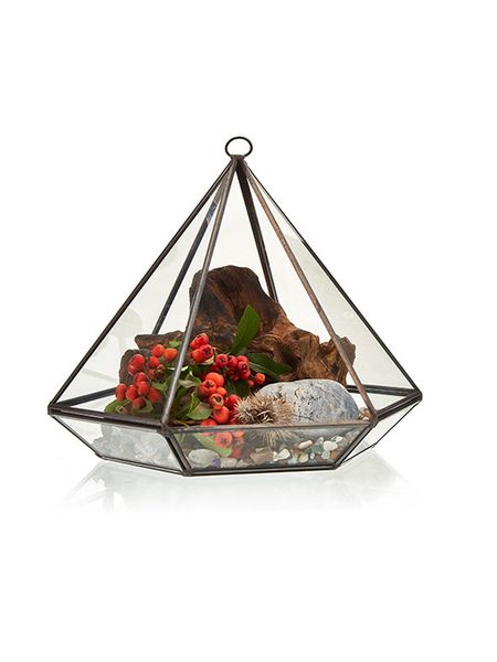 Szklane Terrarium Geometryczne - Diament