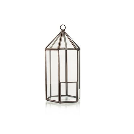 Szklane Terrarium Geometryczne - Latarnia