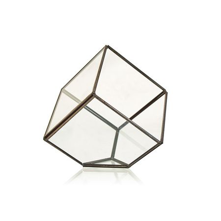 Szklane Terrarium Geometryczne - Sześcian