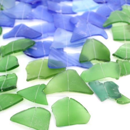 Szklany dzwonek wietrzny - Blue / Green