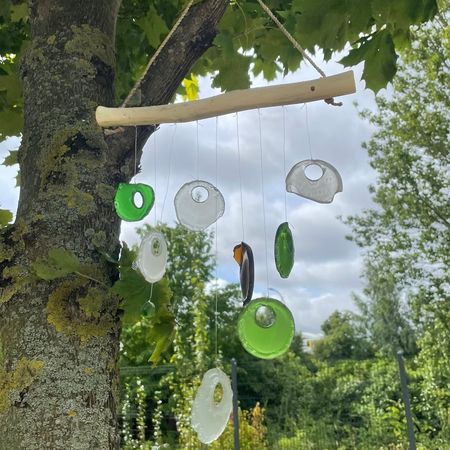 Szklany dzwonek wietrzny - Bottle bottoms