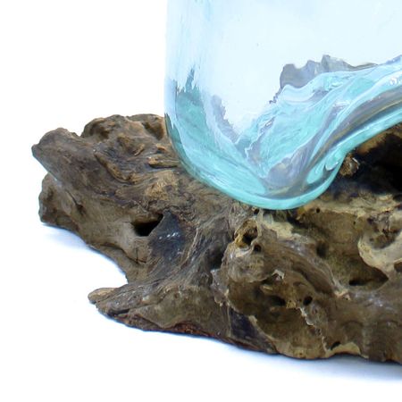 Szkło Wtopione W Drewno - Duży Wazon