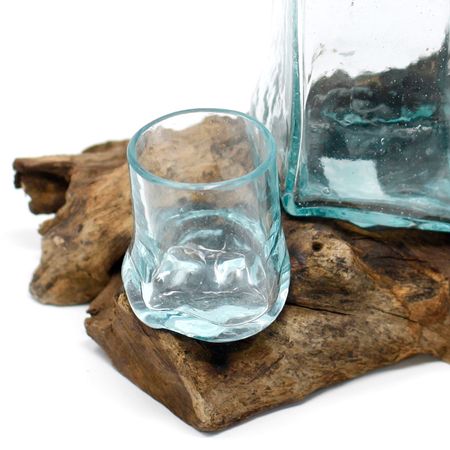 Szkło Wtopione W Drewno - Karafka