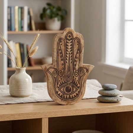 Taca w kształcie Hamsy - Hamsa Czarna