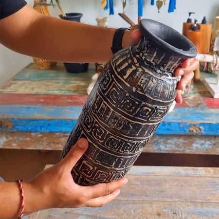 Wazon dekoracyjny ceramiczny z Bali - Grecki prosty