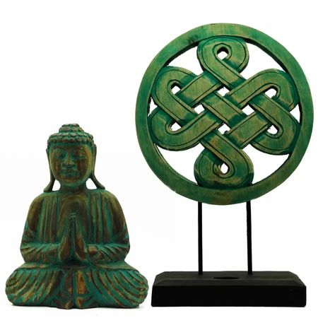 Zestaw Feng Shui z Buddą - Węzeł Buddy